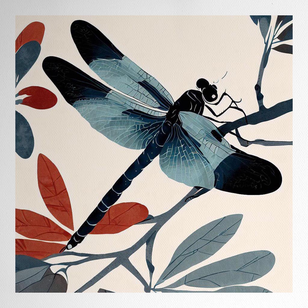 Product mockup for Ukiyo-e Print Dragonfly on a Branch