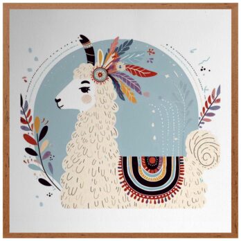 Product mockup for Festive Alpaca Illustration