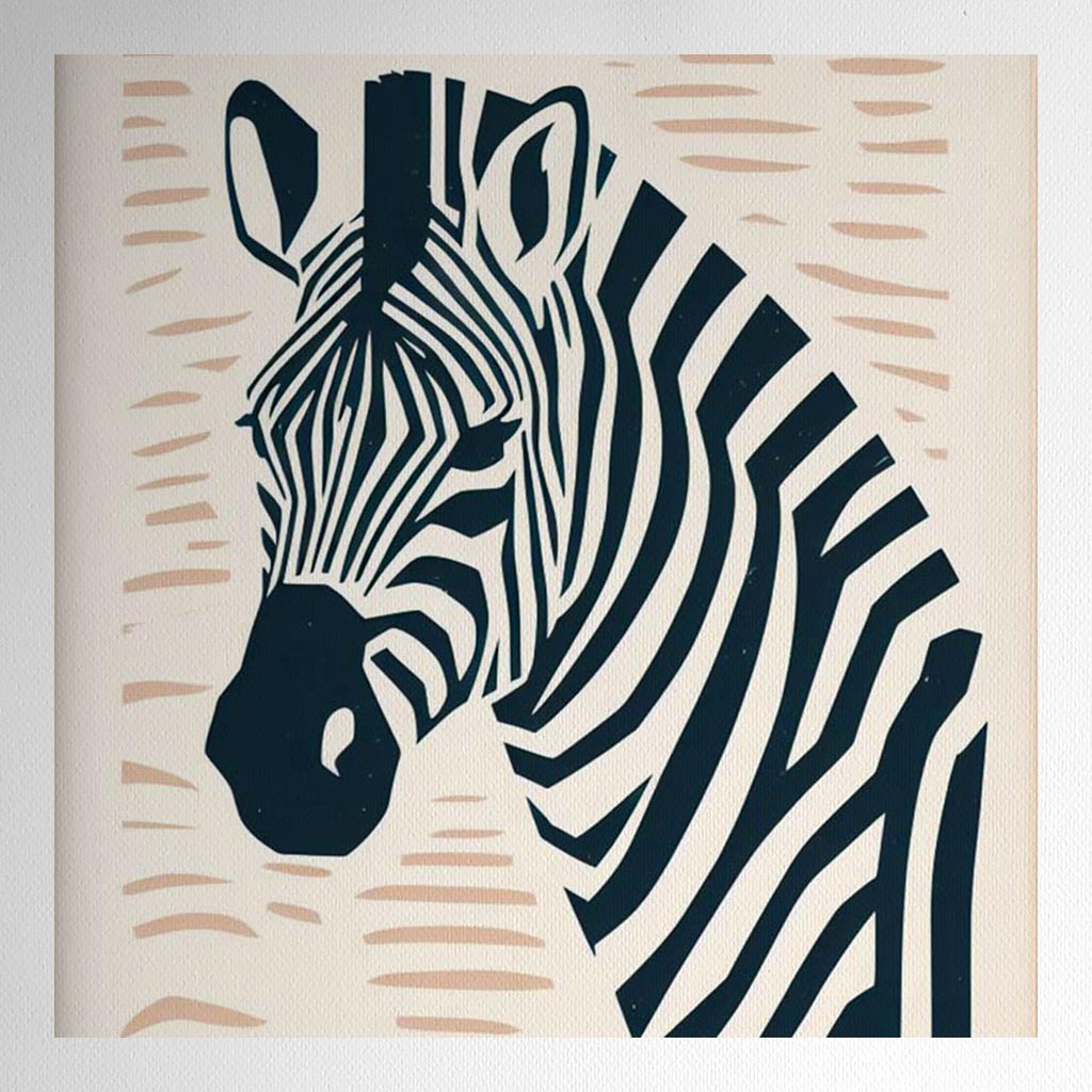 Product mockup for Lino-Cut Style Zebra Print