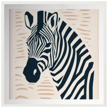 Product mockup for Lino-Cut Style Zebra Print