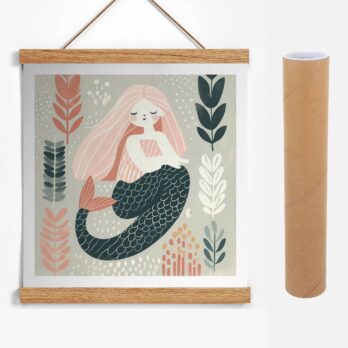 Product mockup for Mermaid's Muse Illustration